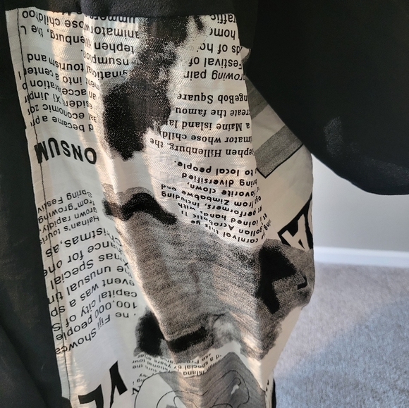 F. Modern – What’s Black and White and Read All Over Jacket/Topper (One Size) - Picture 10 of 16